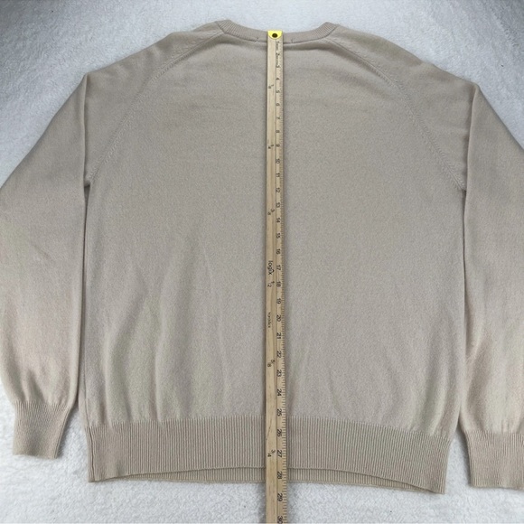 Raffi 100% Pure Cashmere Crewneck Sweater Mens Size L Beige Long Sleeve Luxury - Picture 11 of 11